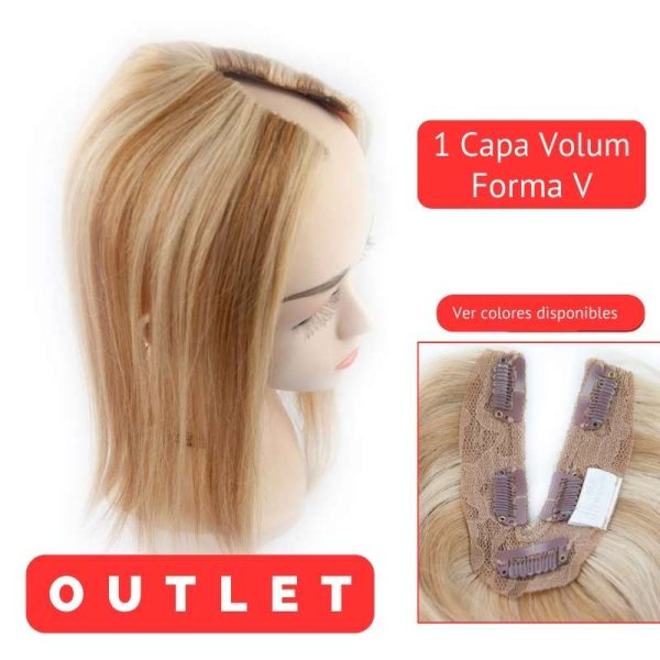 Capa voluminizadora de liquidación con clips y de pelo natural